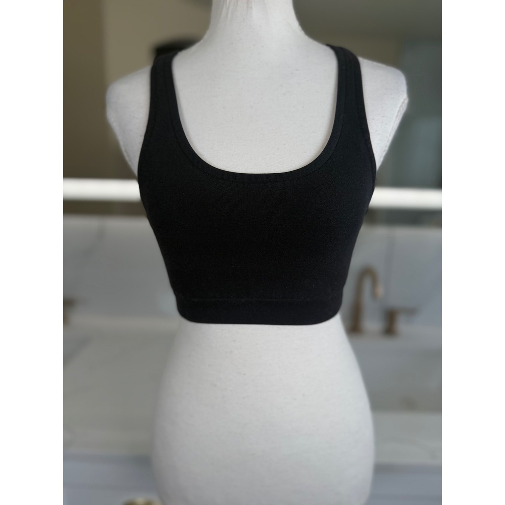 Varsity Spirit Sports Bra Womens S Black Strappy Racerback Cheerleading Top